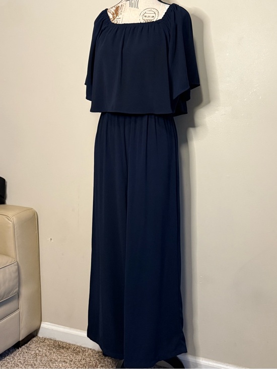 Sugarlips Pants - NWT - Sugarlips Navy Blue Off-Shoulder Jumpsuit Romper - Size Small